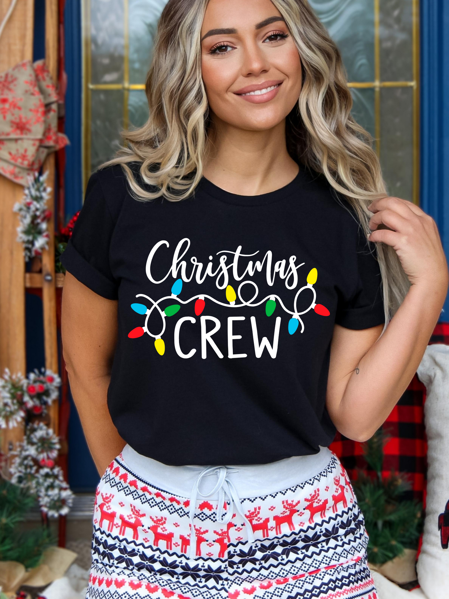 Christmas Crew Lights Matching T-Shirts
