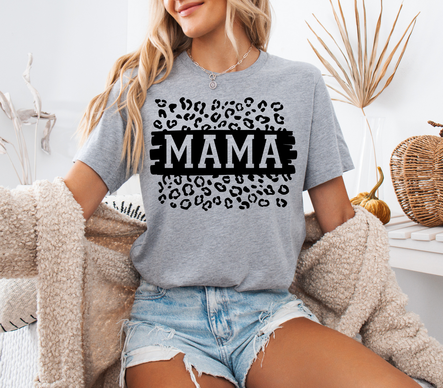 Mama Leopard Print T-shirt