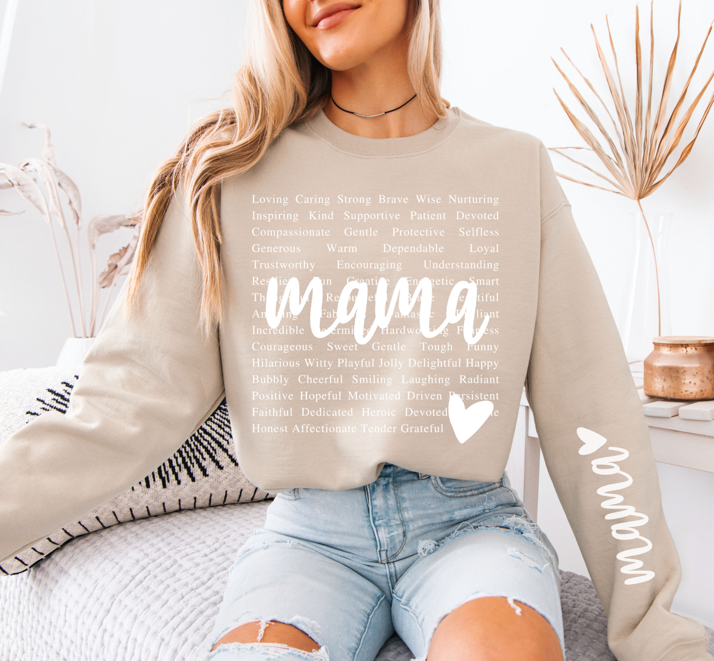 Loving Caring Strong Brave MAMA Sweatshirt