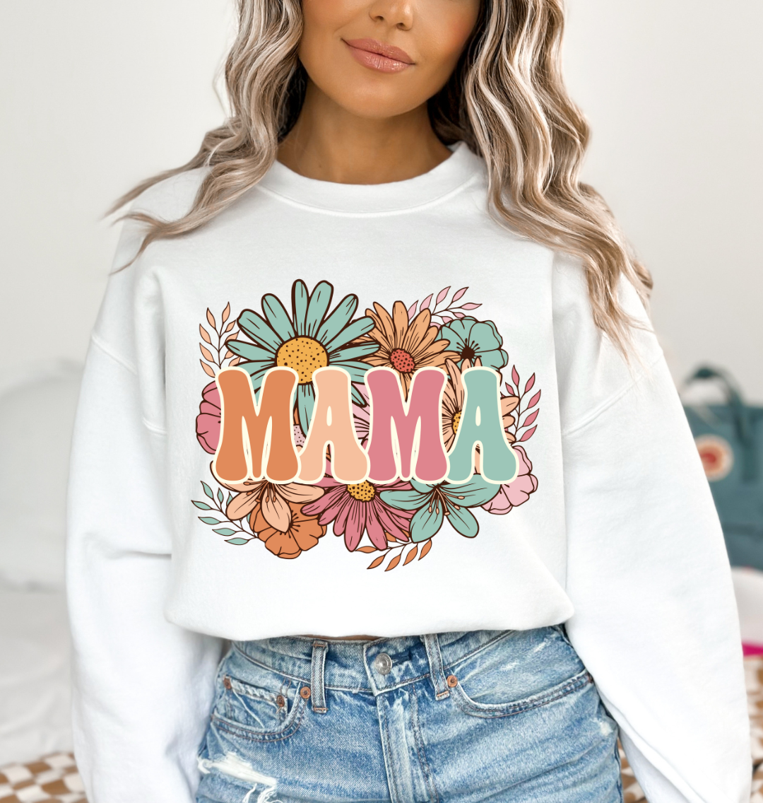 Mama 2024 floral sweatshirt