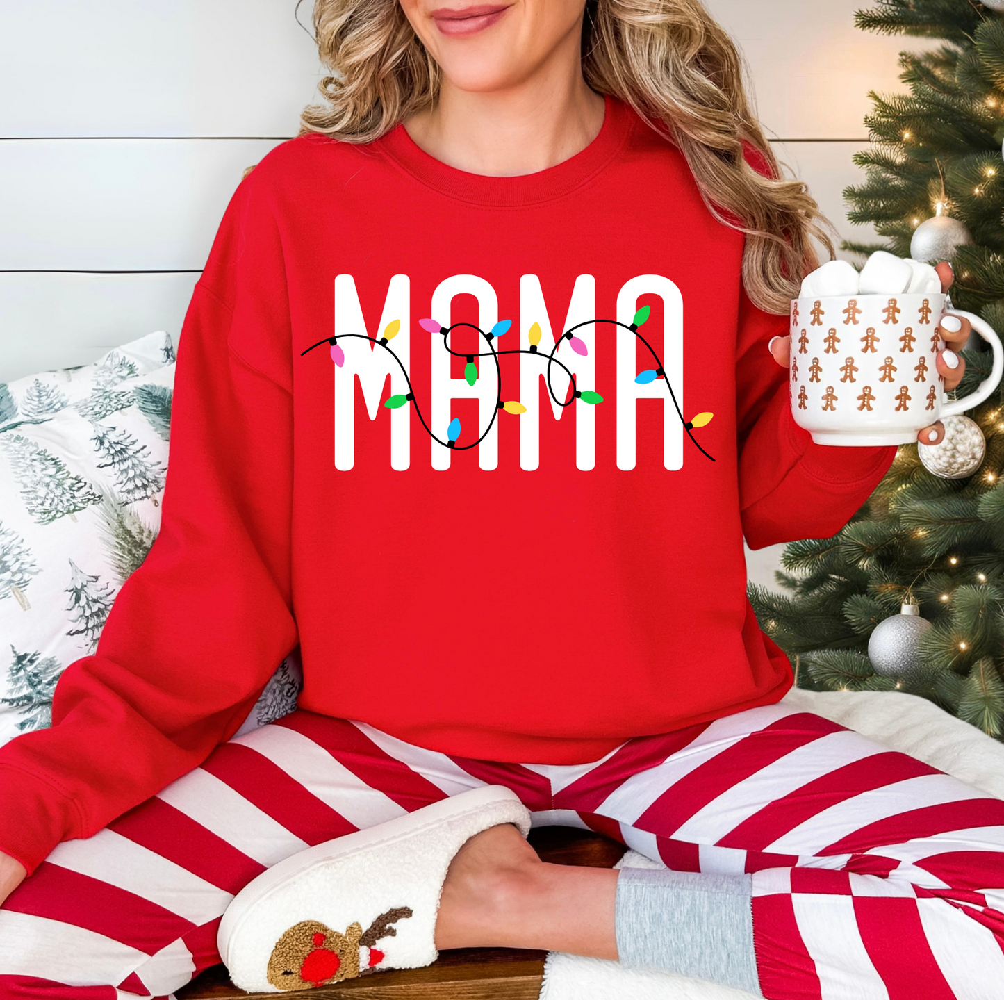 Mama Christmas Lights Sweatshirt