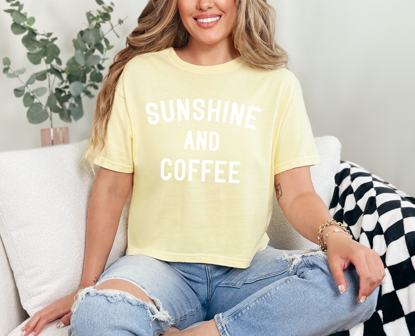 Sunshine and Coffee Crop Top