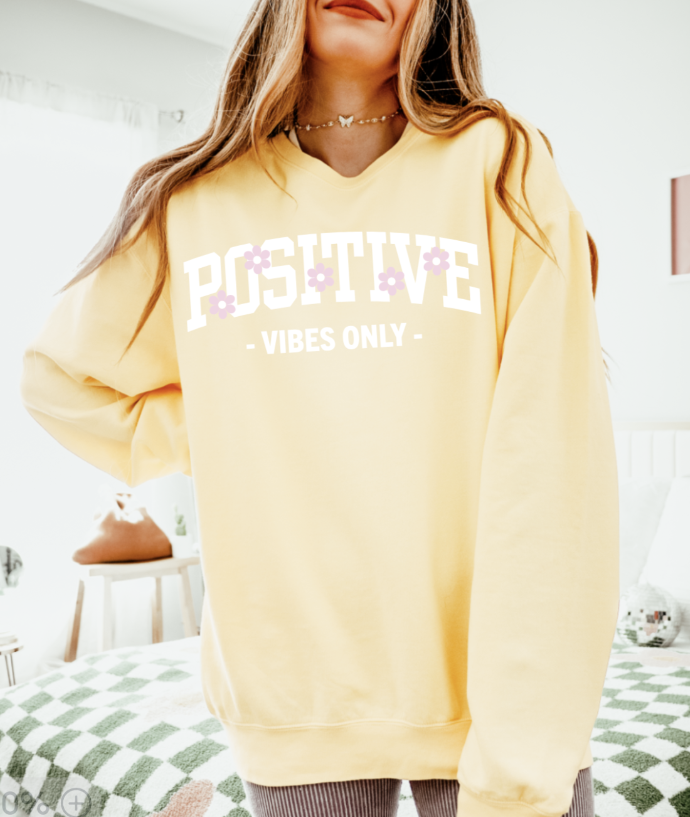 Positive Vibes Only Pastel Sweatshirt