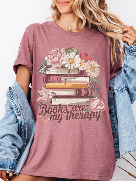 Books Are My Therapy T-Shirt