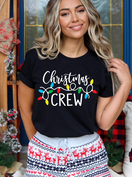 Christmas Crew Lights Matching T-Shirts