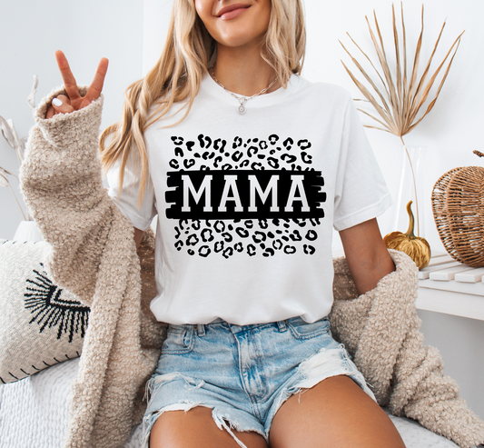 Mama Leopard Print T-shirt