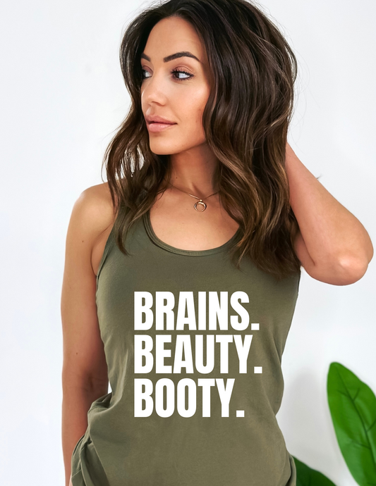 Brains Beauty Booty Tank Top