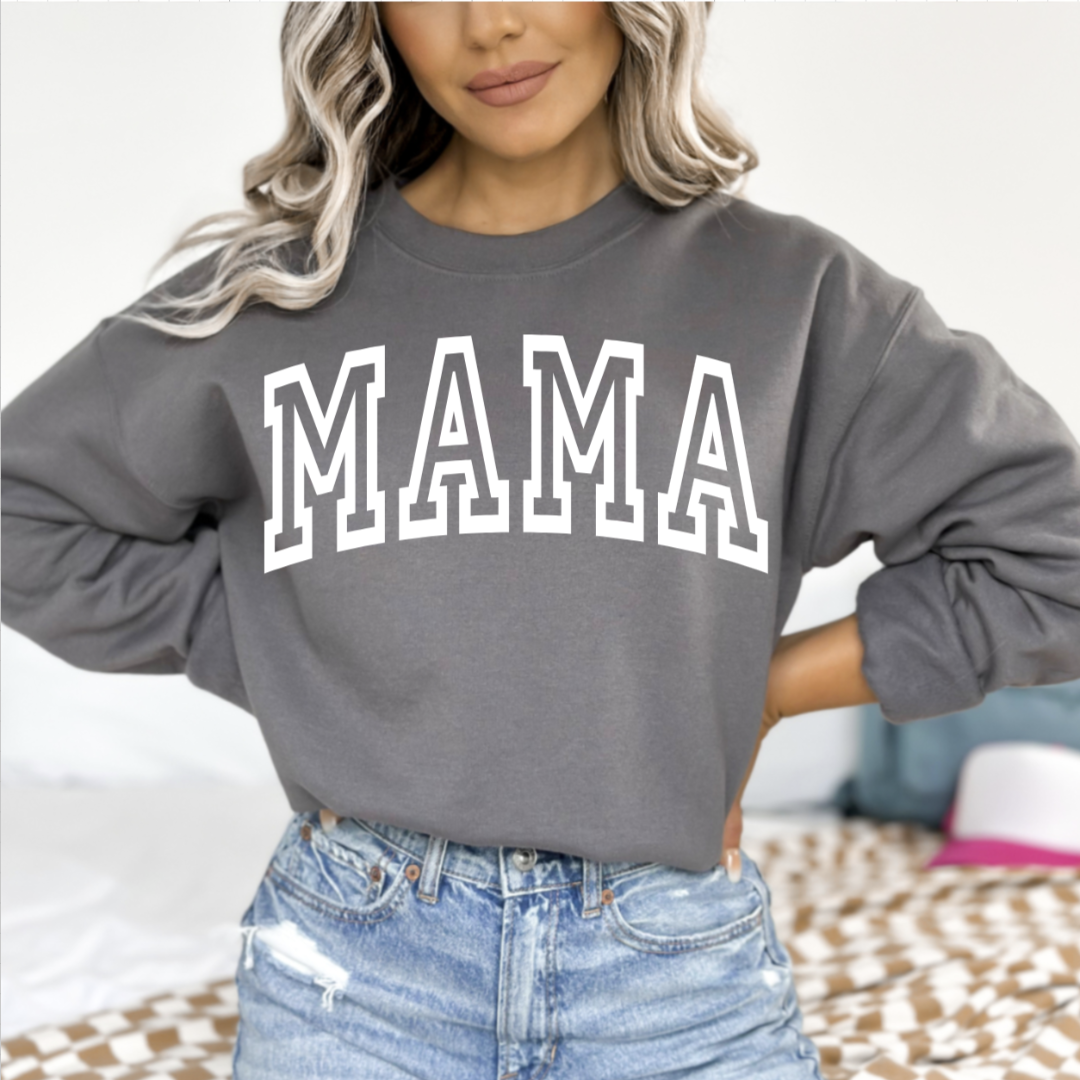 MAMA Large Varsity Font Sweatshirt