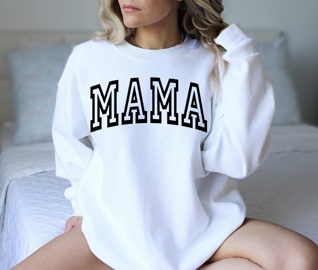 MAMA Large Varsity Font Sweatshirt