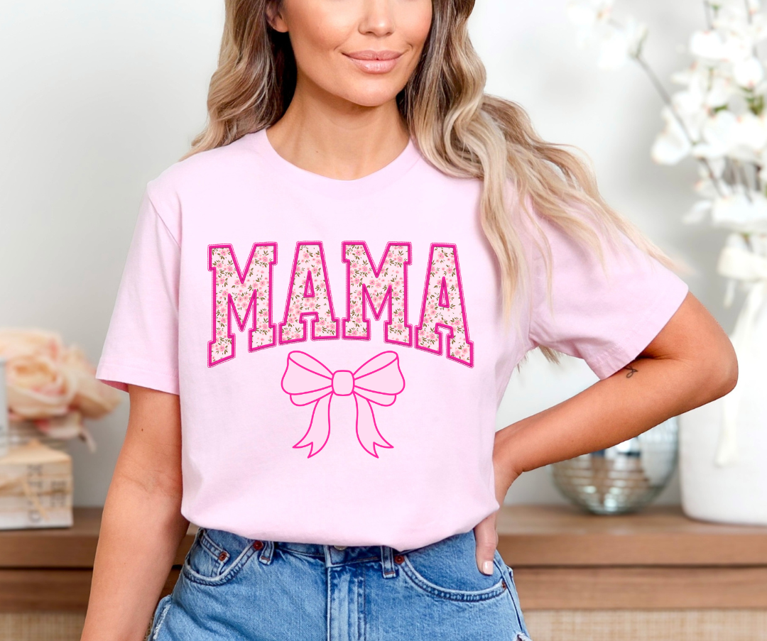 Floral Bow MAMA T-Shirt