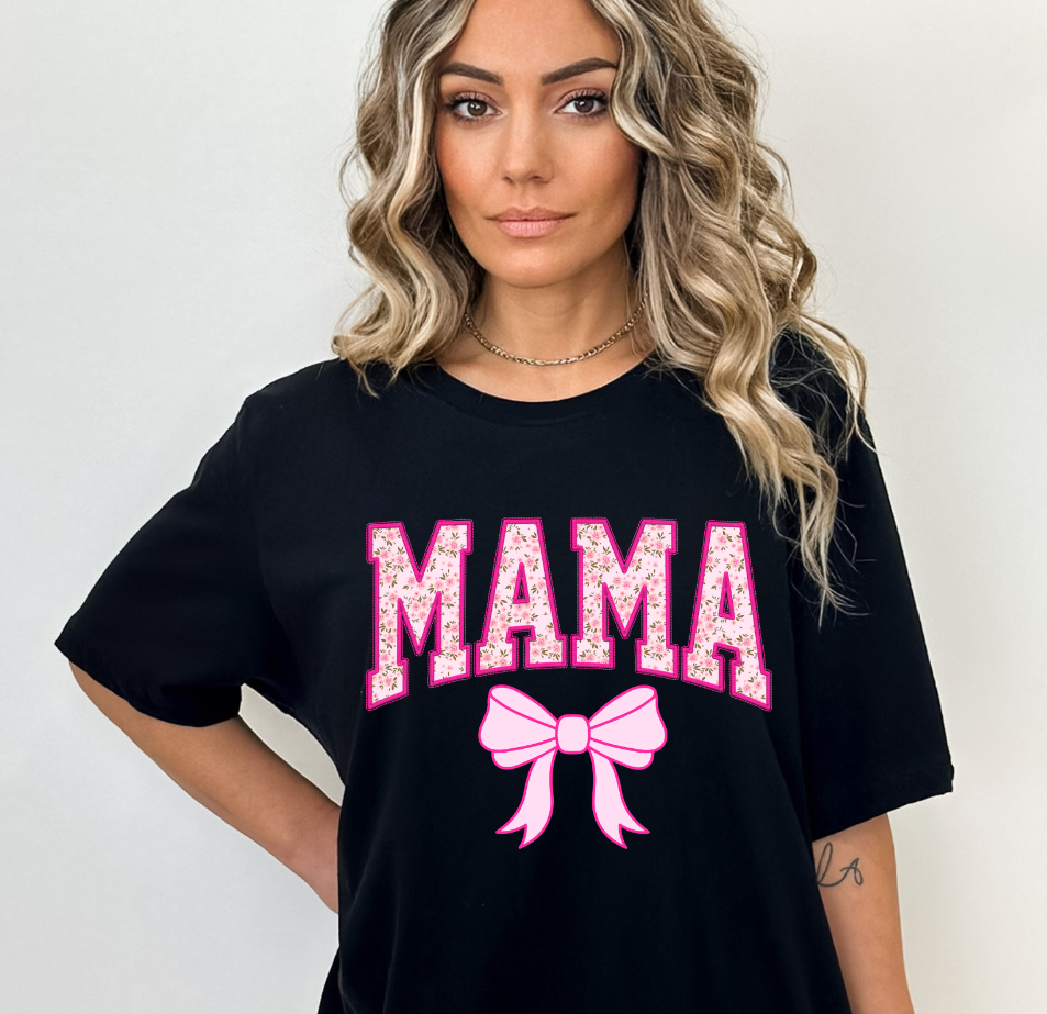 Floral Bow MAMA T-Shirt