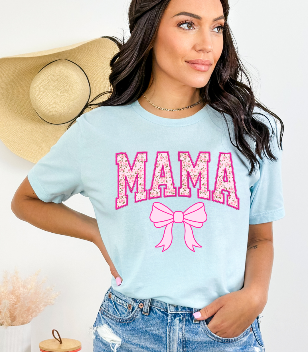 Floral Bow MAMA T-Shirt