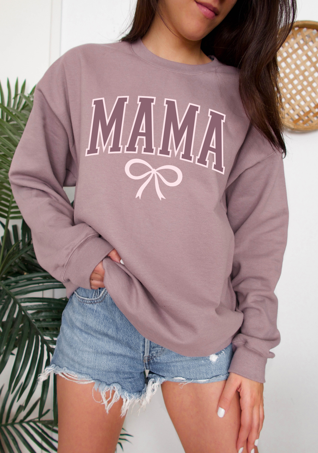 MAMA Varsity Bow Sweatshirt