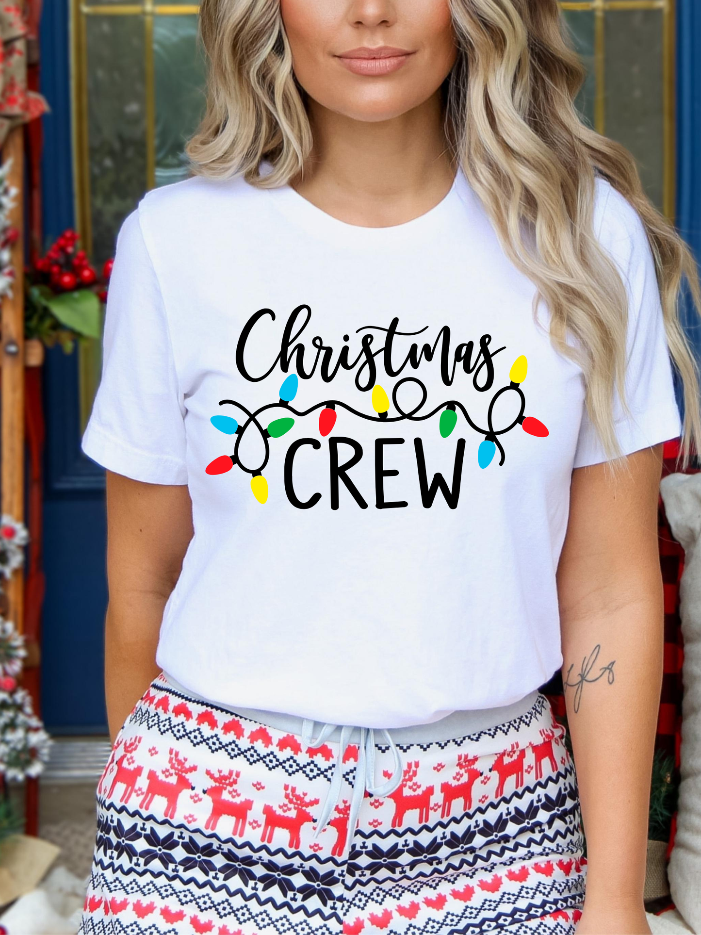 Christmas Crew Lights Matching T-Shirts