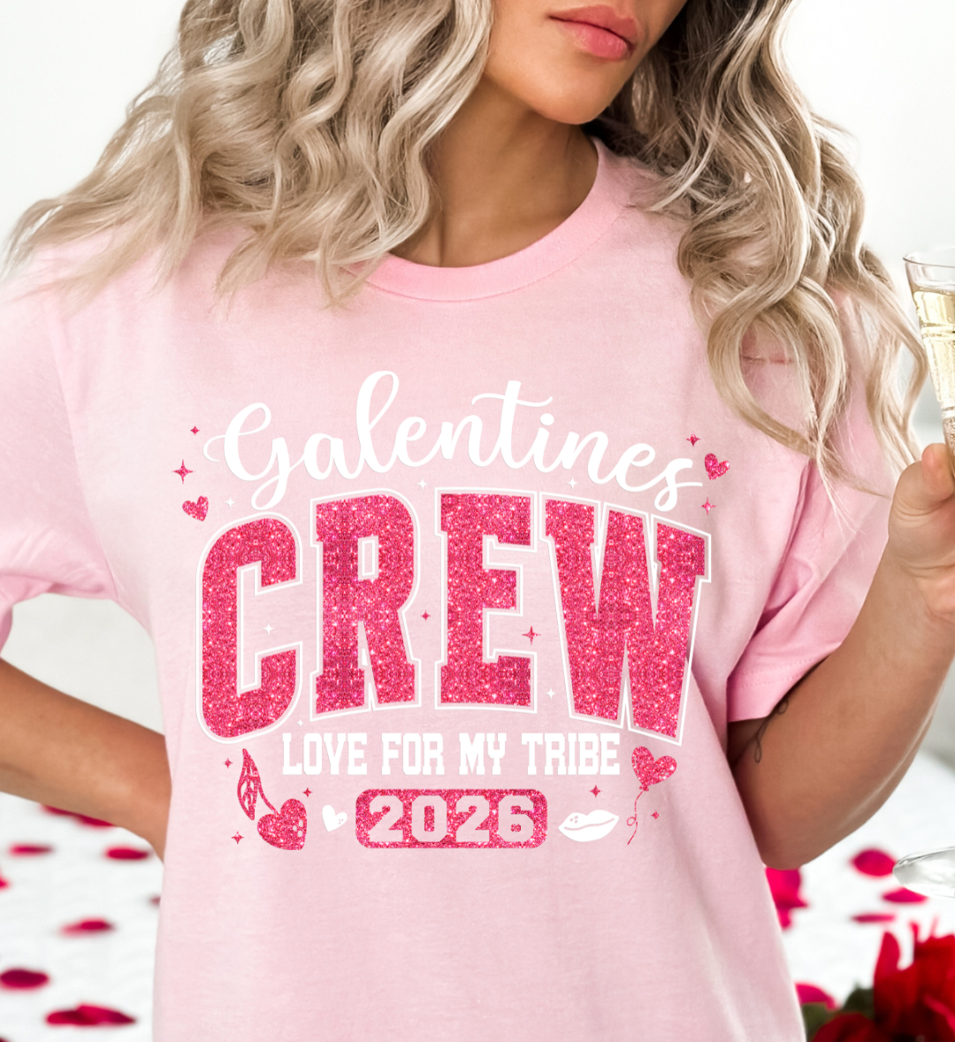 Galentine's Crew Matching T-Shirts