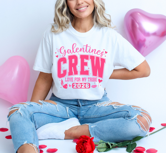 Galentine's Crew Matching T-Shirts
