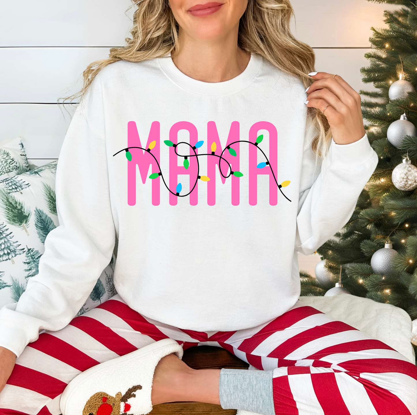 Mama Christmas Lights Sweatshirt
