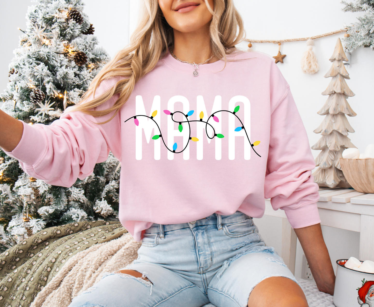 Mama Christmas Lights Sweatshirt
