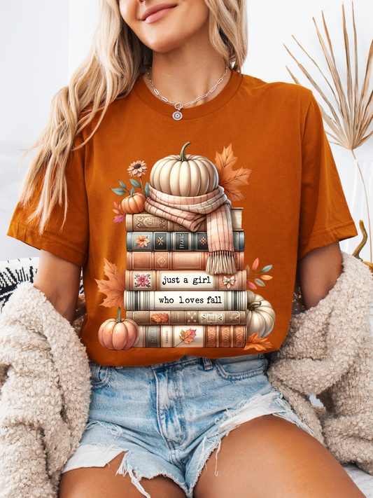 Just a Girl Who Loves Fall T-shirt