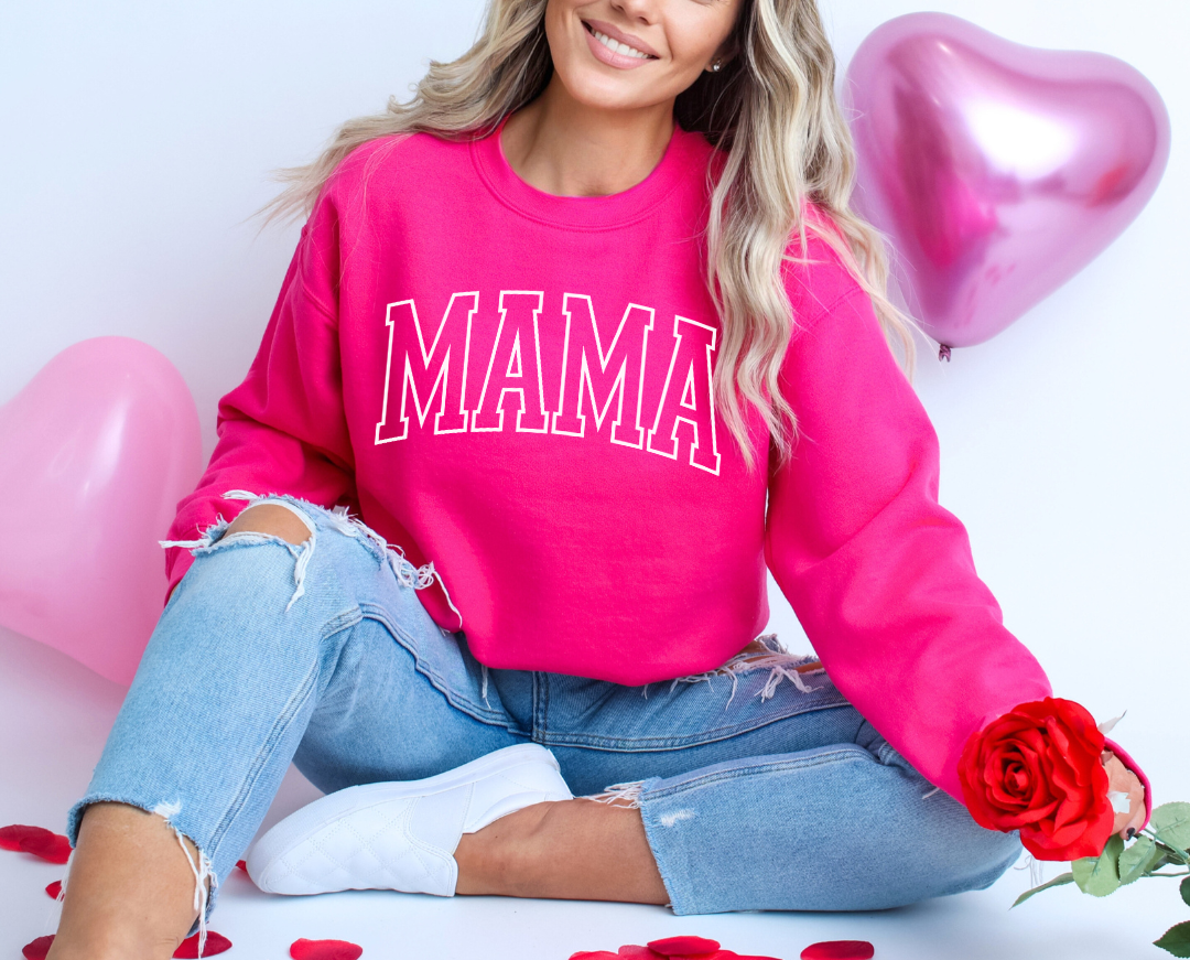 Mama Varsity Valentine Sweatshirt