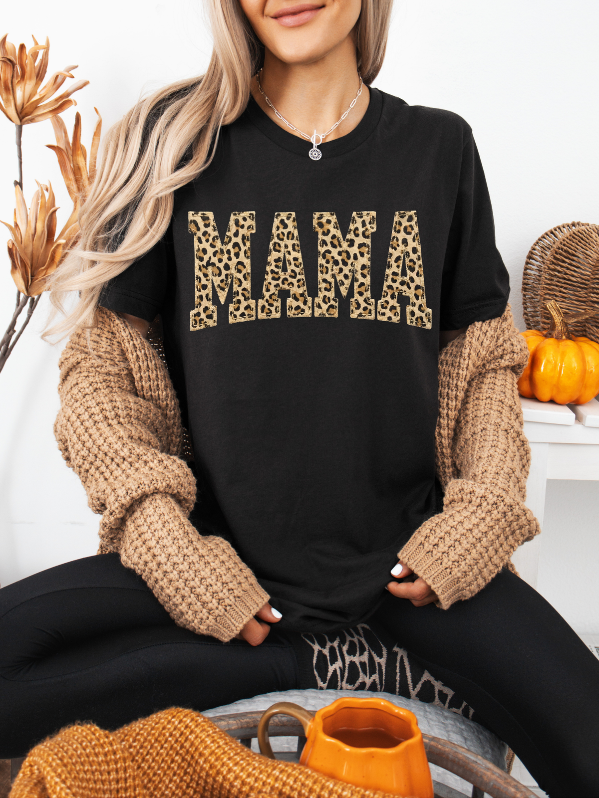Leopard Print Mama T-Shirt