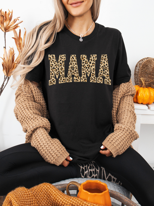 Leopard Print Mama T-Shirt