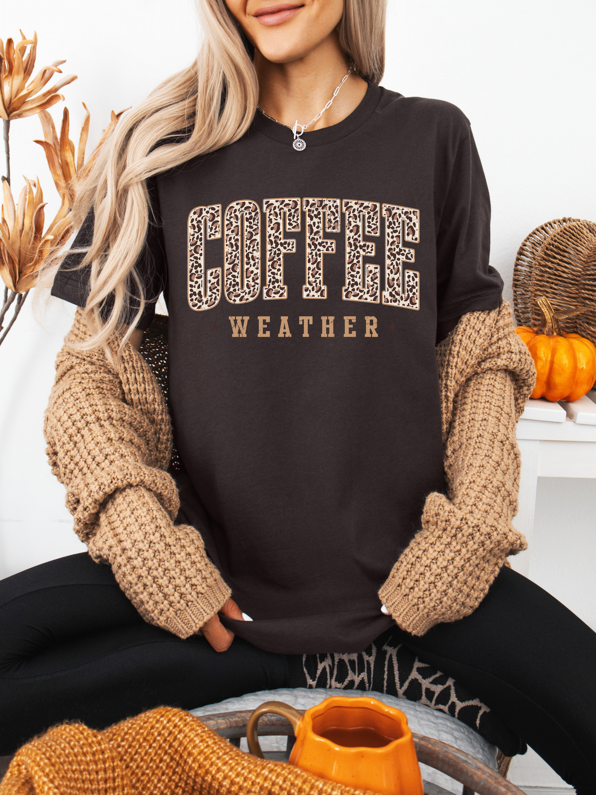 Coffee Weather Leopard T-Shirt