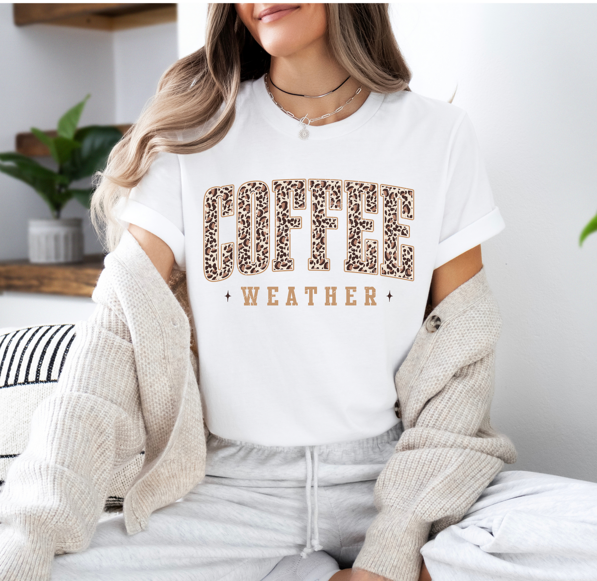 Coffee Weather Leopard T-Shirt