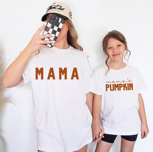 Mama Mama's Pumpkin Matching T-Shirts